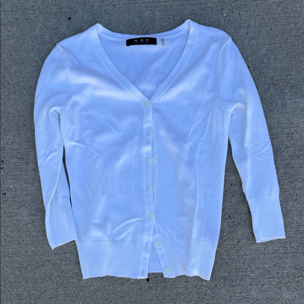 Women's Classic White Cardigan